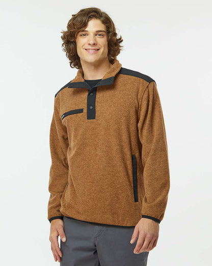 DRI DUCK Ranger Melange Fleece Pullover 7353 #colormdl_Saddle