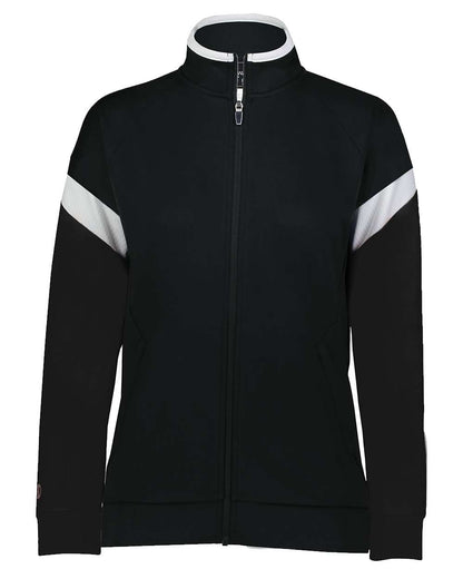 Holloway Women's Limitless Full-Zip Jacket 229779 #color_Black/ White/ Black