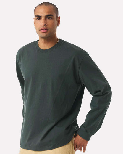 BELLA + CANVAS Unisex 7.5 oz Heavyweight Long Sleeve Tee 4651 #colormdl_Hunter Green
