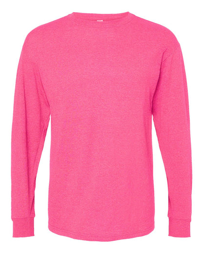 M&O Unisex Gold Soft Touch Long Sleeve T-Shirt 4820 #color_Neon Pink