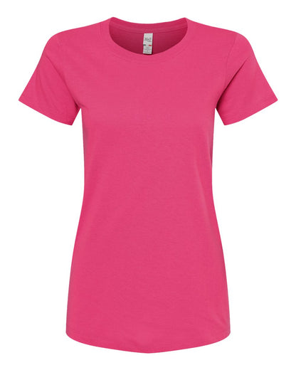 M&O Women's Gold Soft Touch T-Shirt 4810 #color_Heliconia