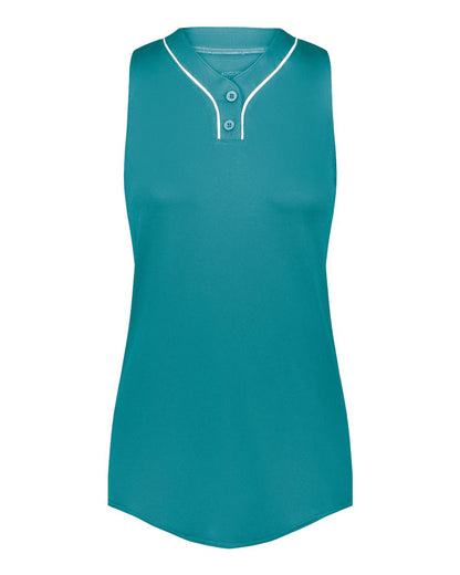 Augusta Sportswear Girls' Cutter Jersey 6914 #color_Teal/ White