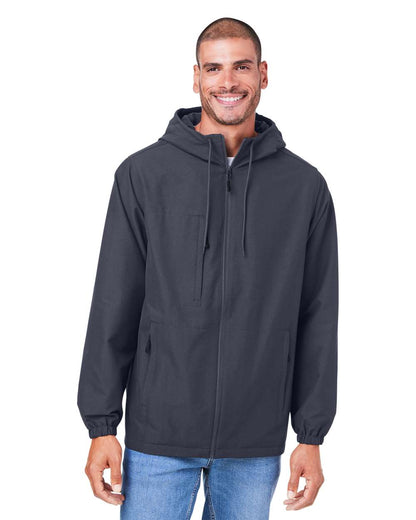 Harriton Unisex Flex Twill Hooded Jacket M73 #colormdl_Dark Charcoal