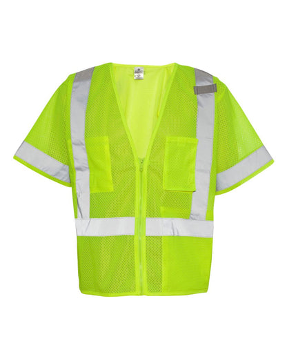 Kishigo Unisex Class 3 Economy Vest 1264-1265 #color_Lime