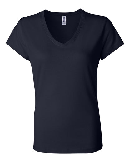 BELLA + CANVAS Women’s Jersey V-Neck Tee 6005 #color_Navy