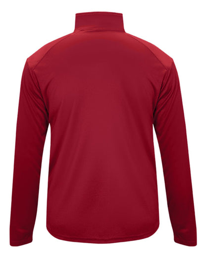 Badger Youth B-Core Quarter-Zip Pullover 2102 #color_Red/ Graphite