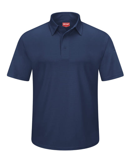 Red Kap Men's Performance Knit® Flex Series Pro Polo SK90 #color_Navy