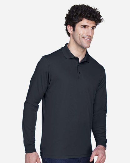 CORE365 Men's Tall Pinnacle Performance Long Sleeve Piqué Polo 88192T #colormdl_Carbon