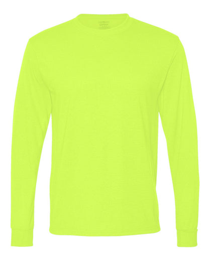 JERZEES Unisex Dri-Power® Performance Long Sleeve T-Shirt 21MLR #color_Safety Green