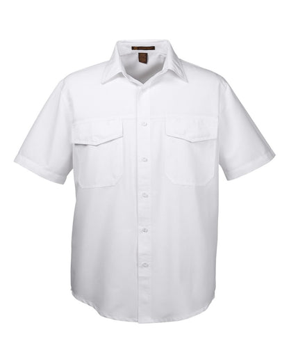 Harriton Men's Key West Short Sleeve Performance Staff Shirt M580 #color_White
