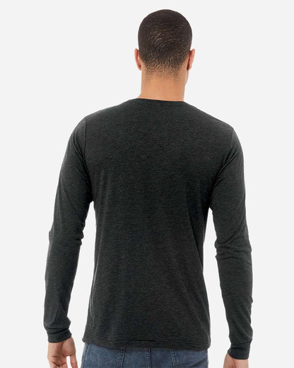 BELLA + CANVAS Unisex Triblend Long Sleeve Tee 3513 #colormdl_Charcoal Black Triblend