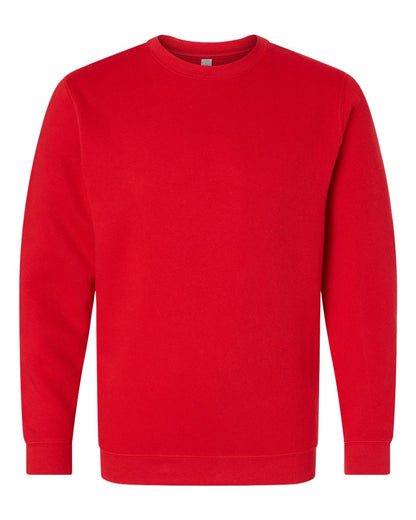 LAT Unisex Elevated Fleece Crewneck Sweatshirt 6925 #color_Red