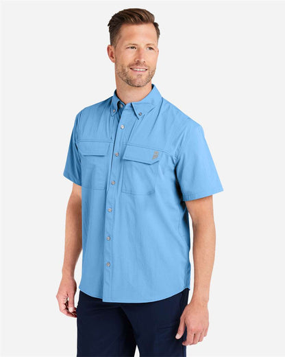 HUK Men's Creekbed Short Sleeve Shirt H150183 #colormdl_Marolina Blue