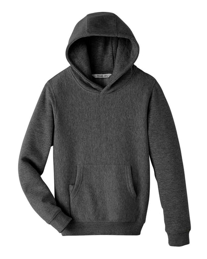 Team 365 Youth Zone HydroSport™ Heavyweight Hooded Sweatshirt TT96Y #color_Dark Grey Heather