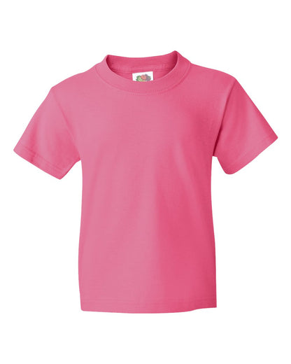 Fruit of the Loom HD Cotton Youth Short Sleeve T-Shirt 3930BR #color_Neon Pink