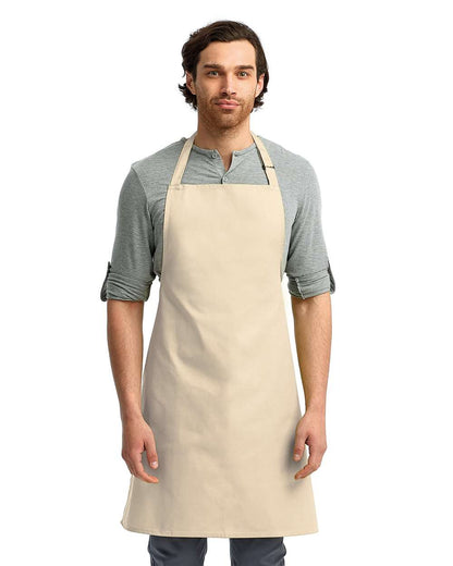Artisan Collection by Reprime Recycled Bib Apron RP150 #colormdl_Natural