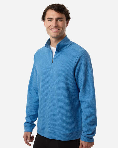 North End Men's Spirit Textured Quarter-Zip Pullover NE725 #colormdl_Light Nautical Blue Heather