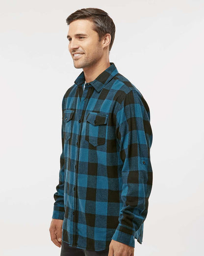 Burnside Yarn-Dyed Long Sleeve Flannel Shirt 8210 #colormdl_Blue/ Black Buffalo