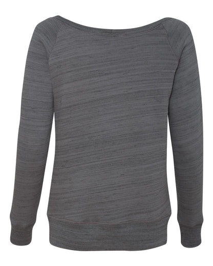 BELLA + CANVAS Women’s Sponge Fleece Wide Neck Sweatshirt 7501 #color_Dark Grey Marble