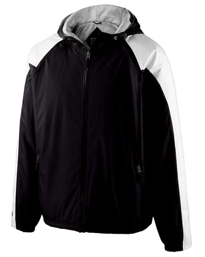 Holloway Men's Homefield Hooded Jacket 229111 #color_Black/ White