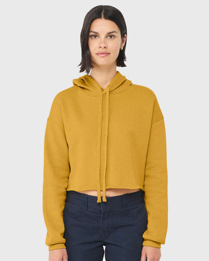 BELLA + CANVAS Women's Crop Fleece Hoodie 7502 #colormdl_Heather Mustard