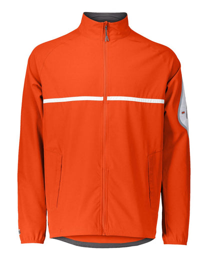 Holloway Unisex Weld Jacket 229543 #color_Orange/ White