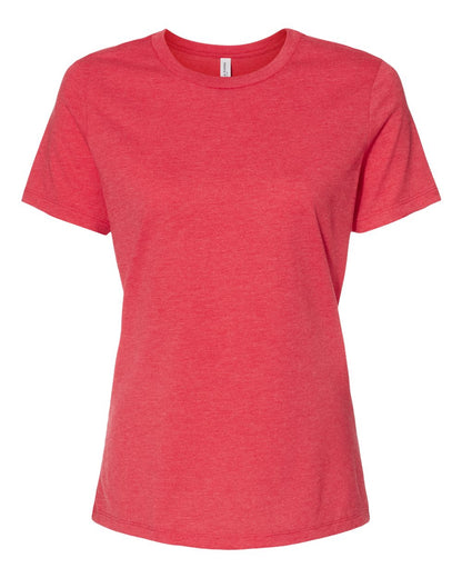 BELLA + CANVAS Women’s Relaxed Fit Heather CVC Tee 6400CVC #color_Heather Red