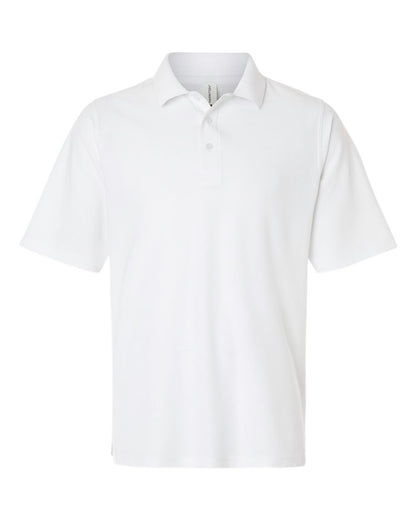 Harriton Men's Tall Maverick CVC Pique Polo M105T #color_White