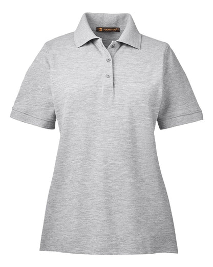 Harriton Women's Easy Blend Polo M265W #color_Grey Heather