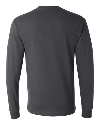 JERZEES Men's Dri-Power® Long Sleeve 50/50 T-Shirt 29LSR #color_Charcoal Grey