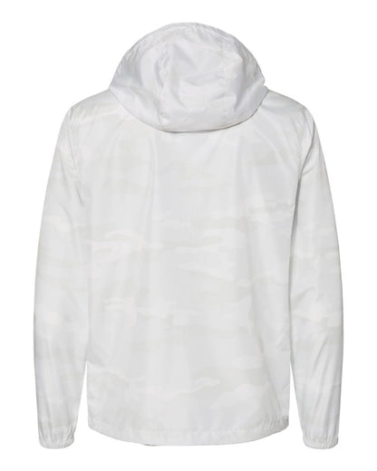 Independent Trading Co. Lightweight Windbreaker Full-Zip Jacket EXP54LWZ #color_White Camo