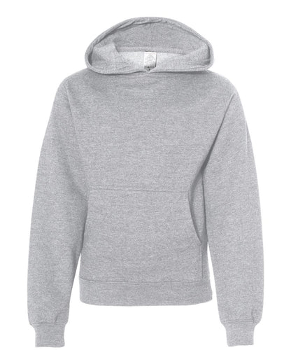 Independent Trading Co. Youth Midweight Hooded Sweatshirt SS4001Y #color_Grey Heather