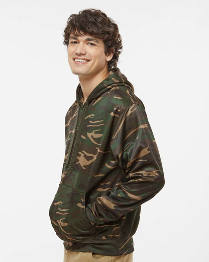 J. America Men's Polyester Tailgate Hooded Sweatshirt 8615 #colormdl_Camo