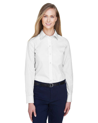 Devon & Jones Women's Crown Collection® Broadcloth Woven Dress Shirt D620W #colormdl_White