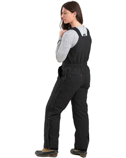 Berne Apparel Women's Softstone Duck Insulated Bib Overall WB515 #colormdl_Black