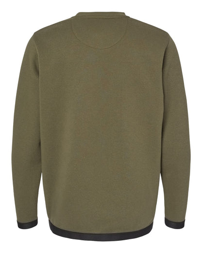 LAT Unisex The Statement Fleece Crewneck Sweatshirt 6789 #color_Military Green/ Black