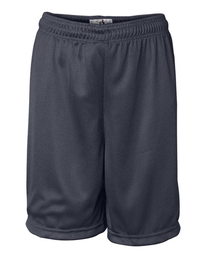 Badger Youth Mini Mesh 6'' Inseam Shorts 2237 #color_Navy