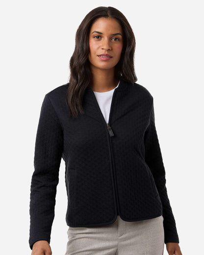Devon & Jones Women's Berkeley Textured Full-Zip Jacket DG740W #colormdl_Black