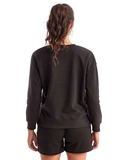 TriDri Women's Billie Side-Zip Crewneck Sweatshirt TD600 #colormdl_Black