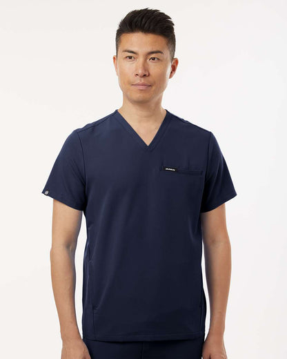 Jaanuu Men's Platt 3-Pocket Scrub V-Neck Top M10002 #colormdl_Midnight Navy
