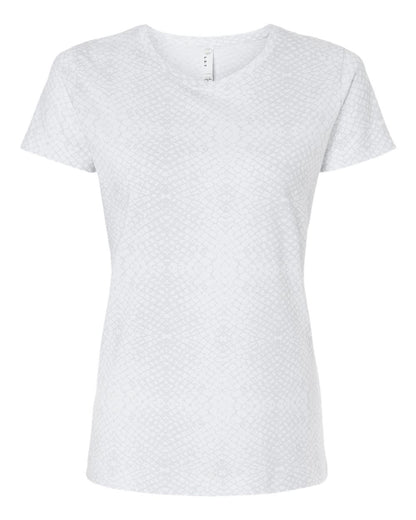LAT Women's Fine Jersey Tee 3516 #color_White Reptile