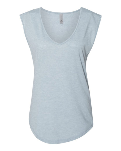 Next Level Women's Festival Sleeveless Deep V-Neck T-Shirt 5040 #color_Stonewash Denim