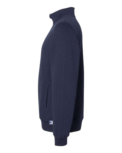 Russell Athletic Unisex Dri Power® Quarter-Zip Cadet Collar Sweatshirt 1Z4HBM #color_Navy