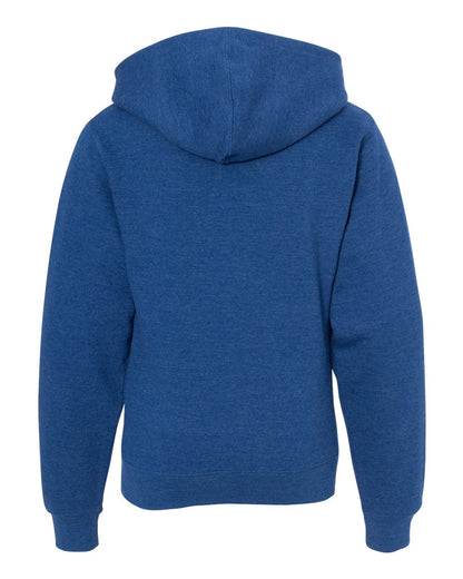 Independent Trading Co. Youth Midweight Full-Zip Hooded Sweatshirt SS4001YZ #color_Royal Heather