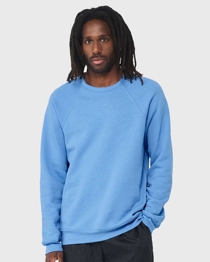 BELLA + CANVAS Sponge Fleece Raglan Crewneck Sweatshirt 3901 #colormdl_Carolina Blue