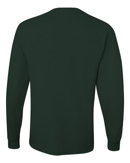 JERZEES Men's Dri-Power® Long Sleeve 50/50 T-Shirt 29LSR #color_Forest Green