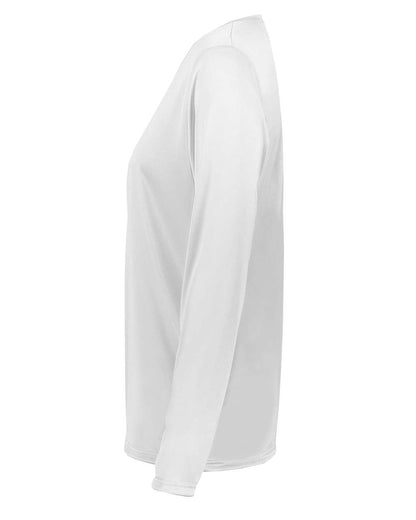 Holloway Women's Momentum Long Sleeve V-Neck T-Shirt 222824 #color_White