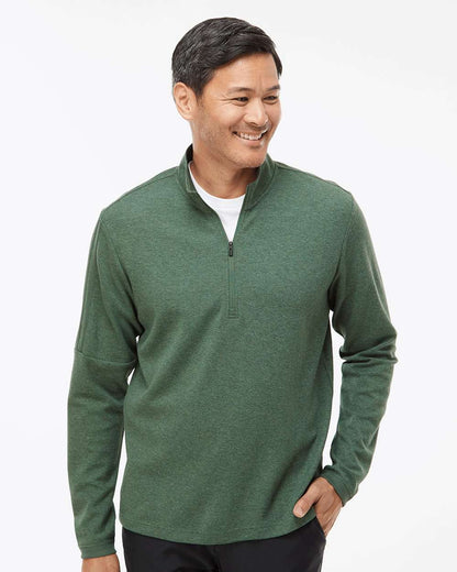 Adidas 3-Stripes Quarter-Zip Sweater A554 #colormdl_Green Oxide Melange