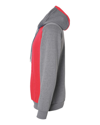 Augusta Sportswear Eco Revive™ Three-Season Triblend Fleece Hooded Sweatshirt 6865 #color_Scarlet/ Grey Heather