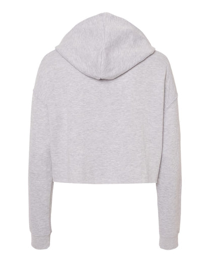 Independent Trading Co. Women’s Lightweight Crop Hooded Sweatshirt AFX64CRP #color_Grey Heather